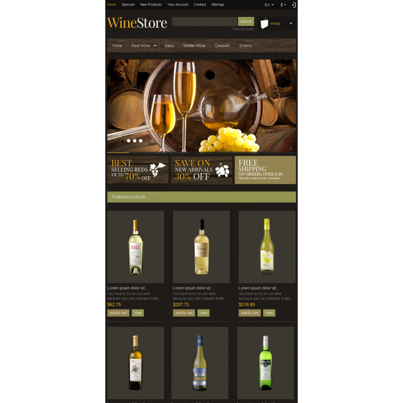 ✅ WineStore шаблон для PrestaShop: 1.5.0.17