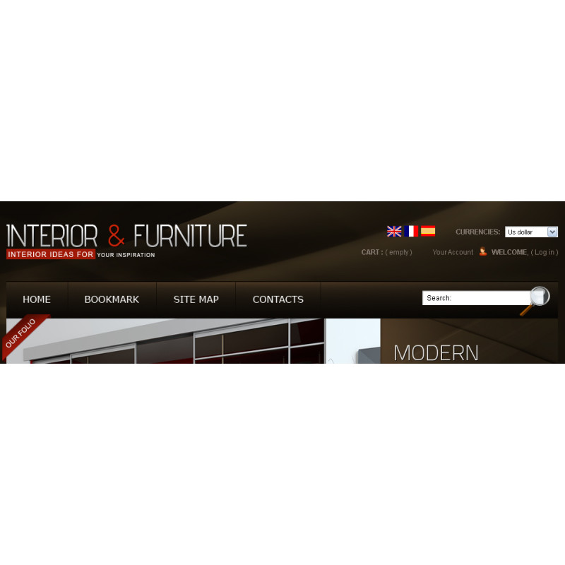 ✅ Interior Furniture шаблон PrestaShop: 1.3.0.0