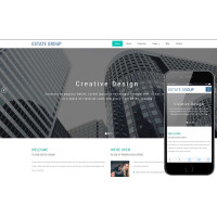 ✅ Estate Group шаблон для сайта застройщика или управляющей компании