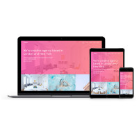 ✅ Format розовый шаблон для портфолио