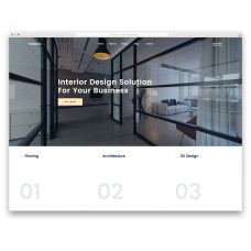 ✅ Interior эффектный шаблон сайта дизайнера интерьера