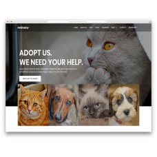 ✅ Animal Shelter шаблон для ветеринарной клиники, приюта для животных