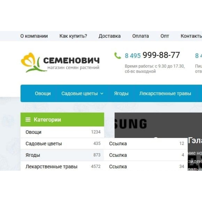✅ Семенович - шаблон интернет магазина на DLE