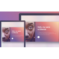 ✅ Ethereal шаблон с горизонтальной прокруткой для сайта фотографа