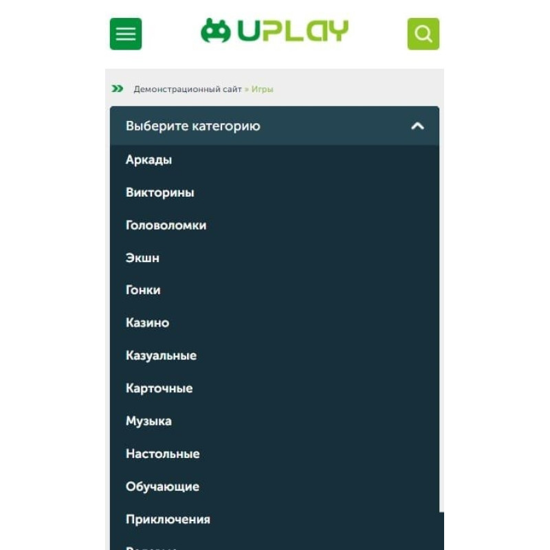 ✅ UPlay шаблон для android сайтов на DLE