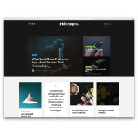 ✅ Philosophy шаблон для блога в темных тонах